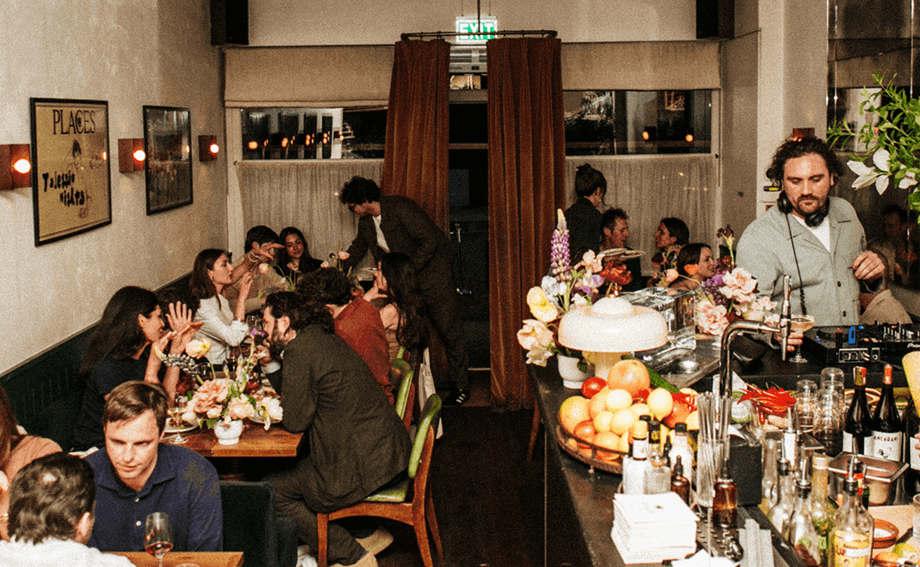 Inside Straker's restaurant — 91 Golborne Road, Notting Hill, London